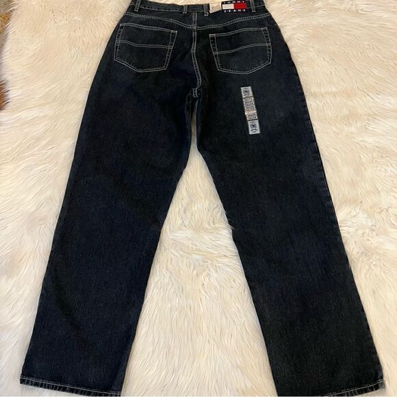 Vintage NWt Tommy jeans new old stock sz 36x34 dk wash Tartan Denim button fly - Picture 8 of 8